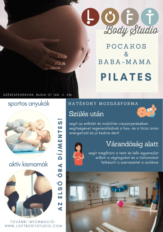 Pocakos és Baba-Mama Pilates a LOFT Body Stúdióban